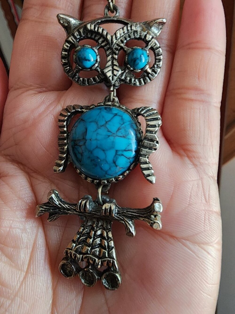 Vintage Necklace Inspired Owl Statement - Picture 3 of 4